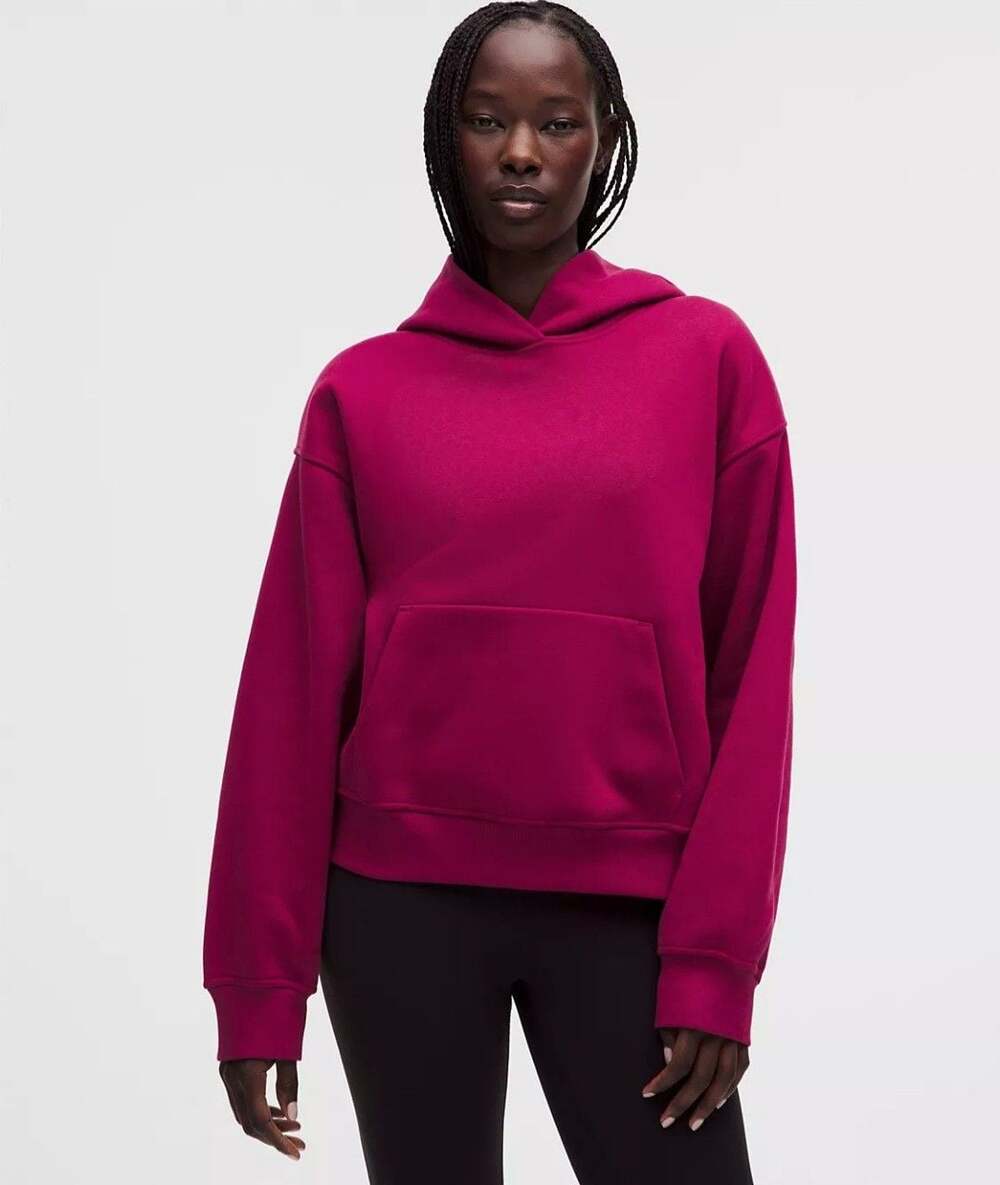Lululemon Steady State SuperLoft Hoodie Size XL Raspberry Rave Sweatshirt